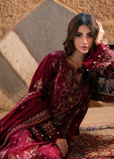 Zync by Florent One Nation Unstitched Khaddar Embroidered Suits 3 Piece FL25ON FL-1B - Casual Collection