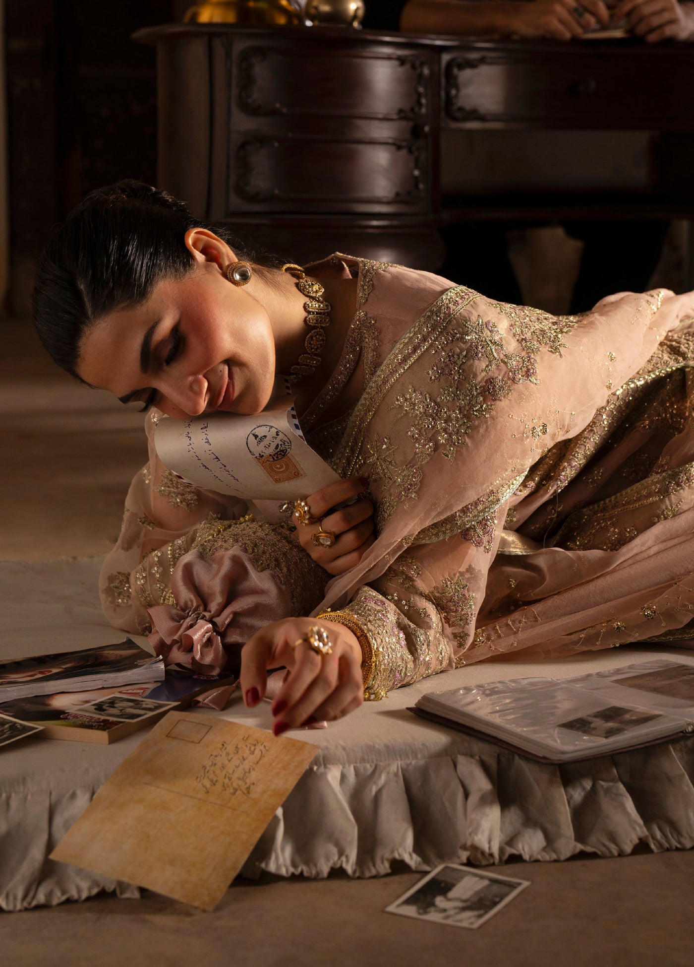 Dastan E Ishq by Ajr Festive Embroidered Unstitched Net 3 Piece Suits AJR25DI D-4 Zehra - Formals Collection