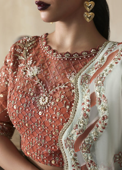 Jahanara by Zarposh Embroidered Organza Suits Unstitched 3 Piece ZP25JF Mahgul - Festive Collection