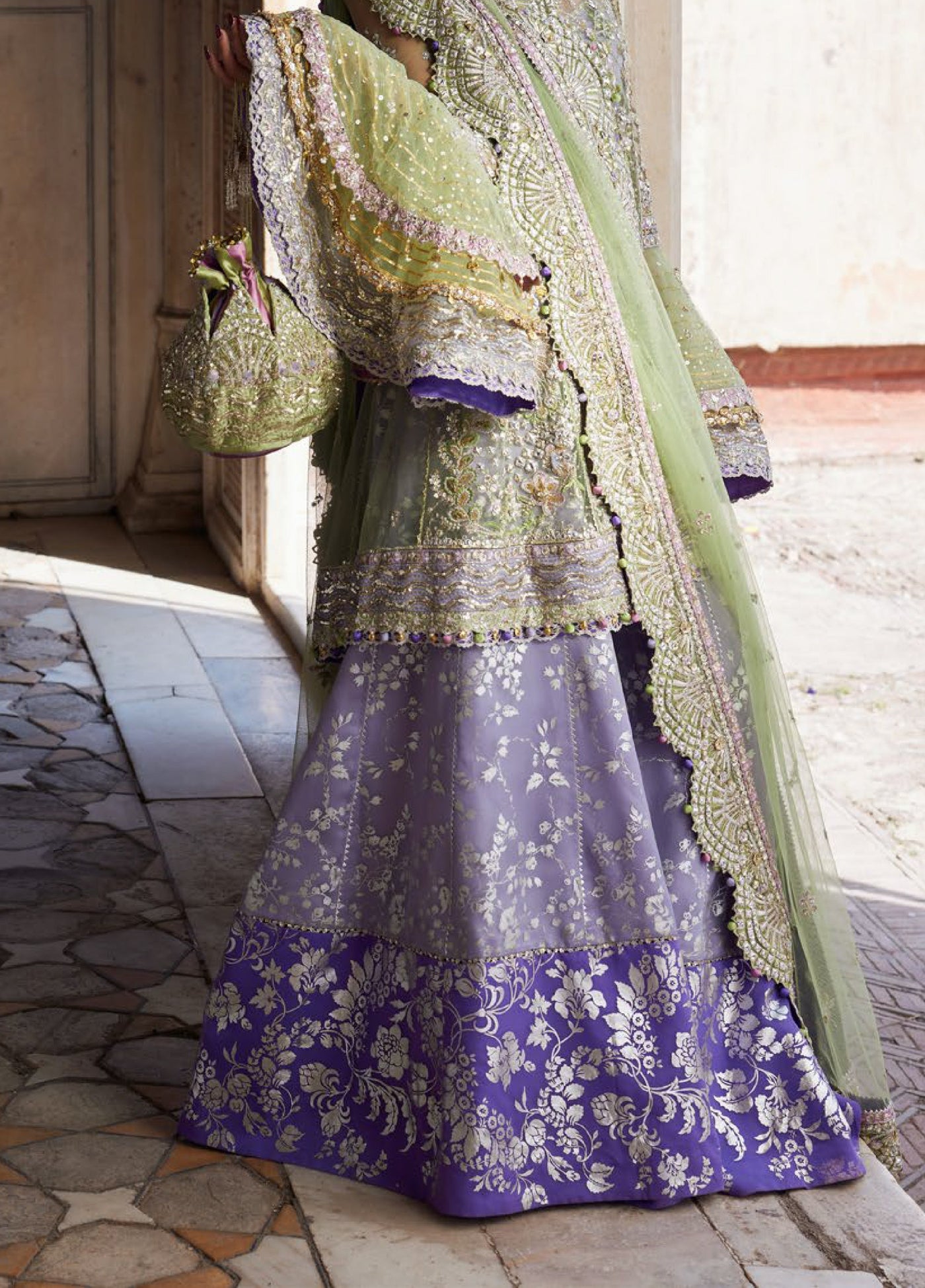 Zaha by Khadija Shah Gossamer Unstitched Embroidered Suits 3 Piece ZL25GF ZC25-07 - Festive Collection