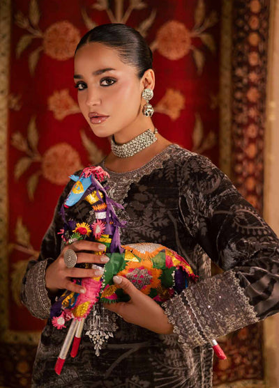 Ballerina by Nureh Unstitched Velvet Palachi Embroidered 3 Piece Suits NU25BV NU2-192 - Festive Collection