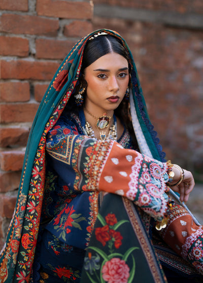 AJR Sard Shaam Embroidered Unstitched Khaddar Suits 3 Piece AJR25SS AJRW-04 KANEEZ - Winter Collection