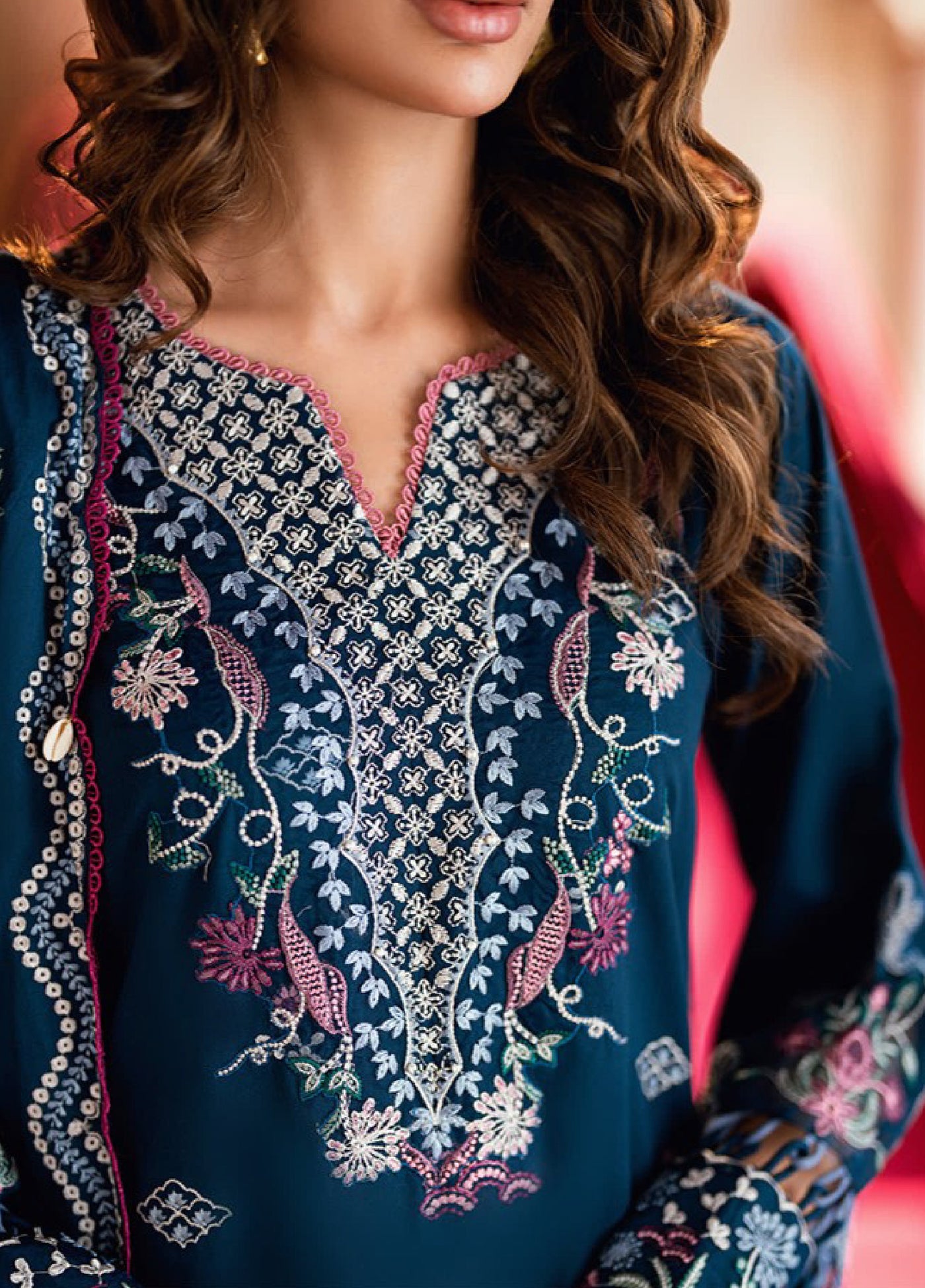 Zync by Florent One Nation Unstitched Khaddar Embroidered Suits 3 Piece FL25ON FL-4B - Casual Collection