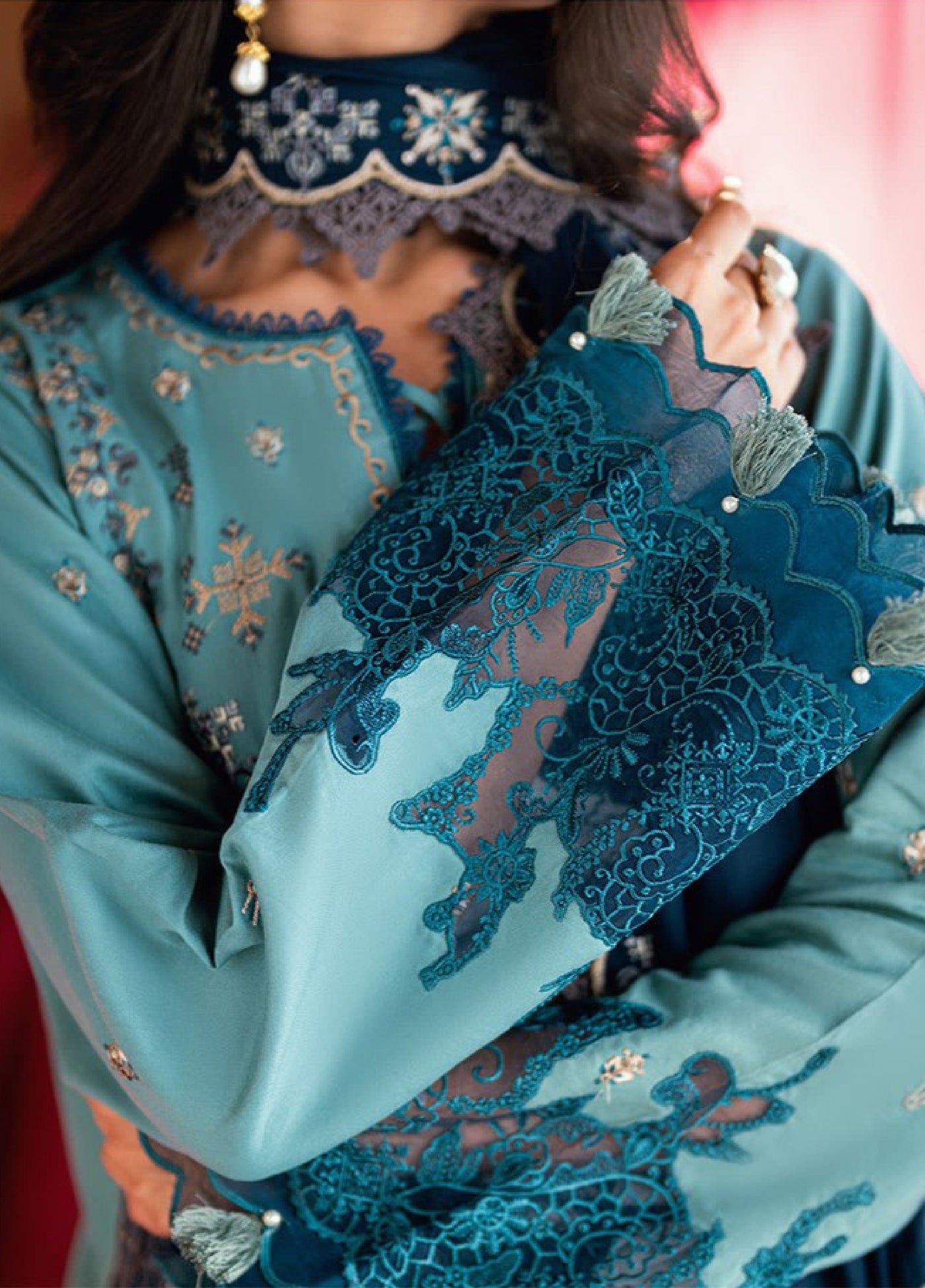 Zync by Florent One Nation Unstitched Khaddar Embroidered Suits 3 Piece FL25ON FL-2B - Casual Collection