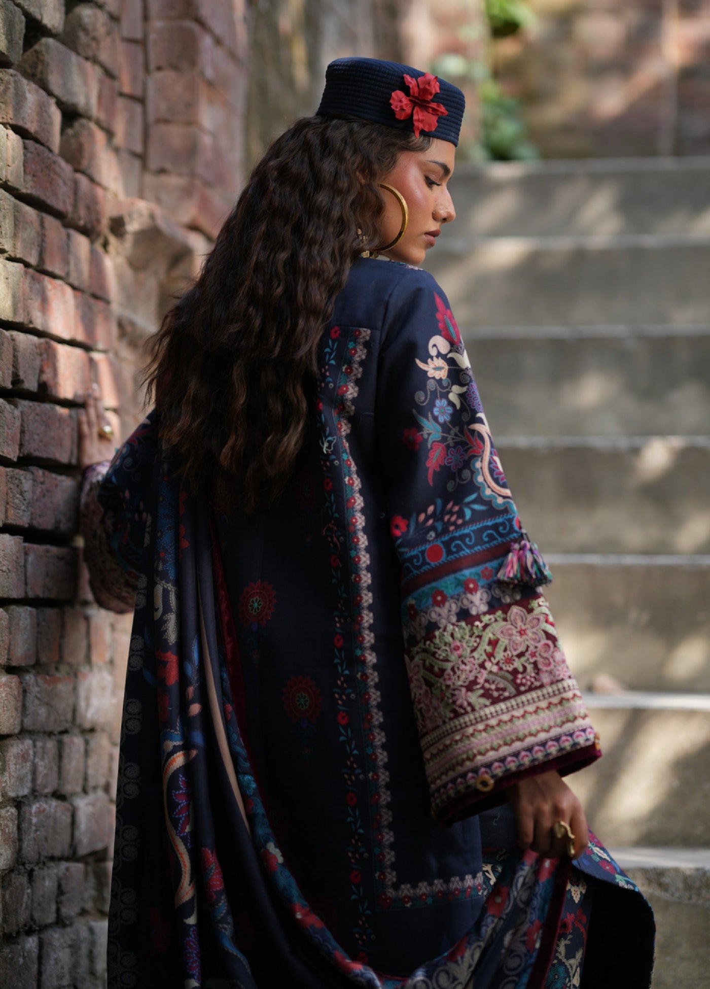 AJR Sard Shaam Embroidered Unstitched Khaddar Suits 3 Piece AJR25SS AJRW-05 NILOFER - Winter Collection