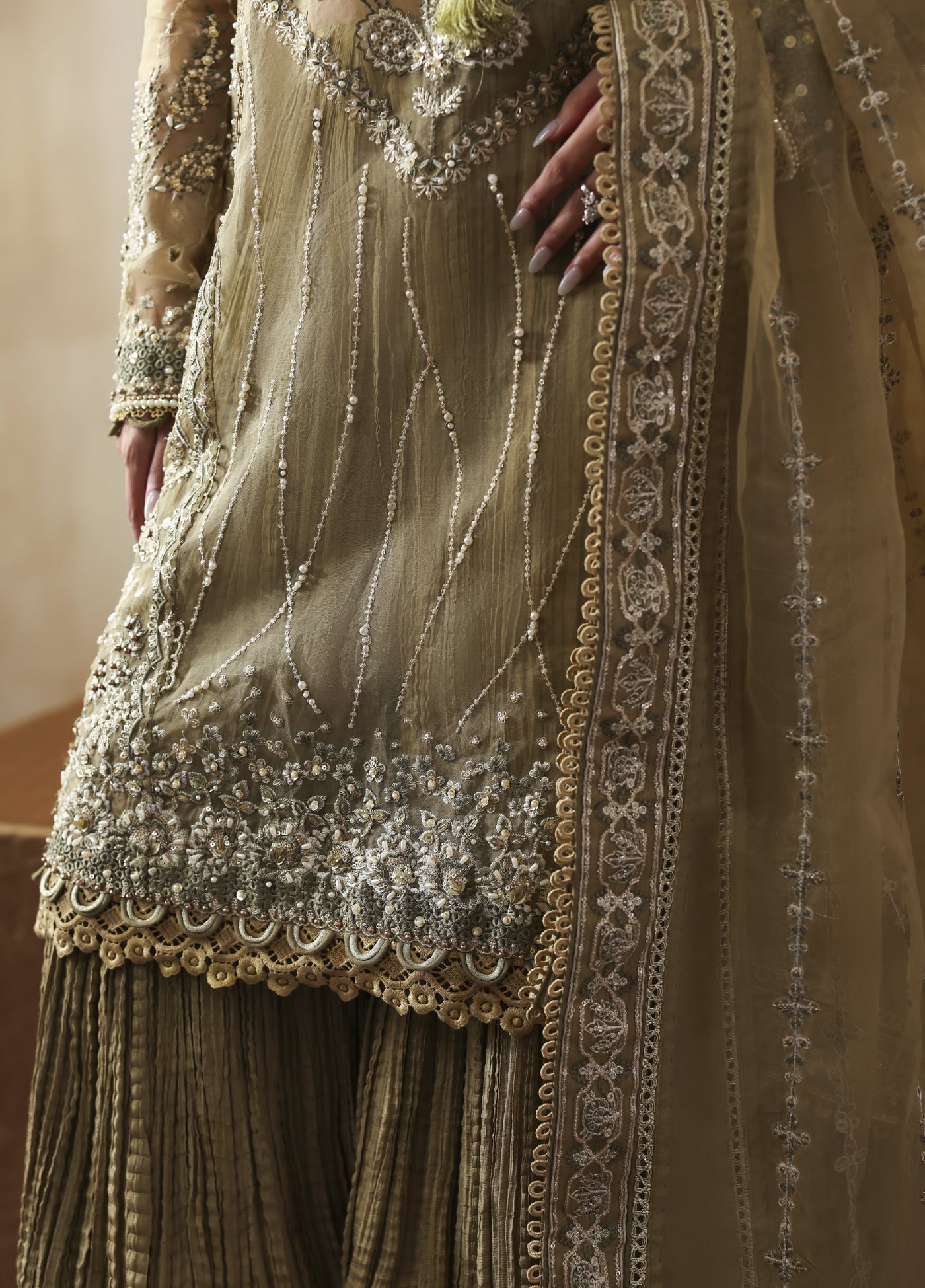 Jahanara by Zarposh Embroidered Organza Suits Unstitched 3 Piece ZP25JF Zarqash - Festive Collection