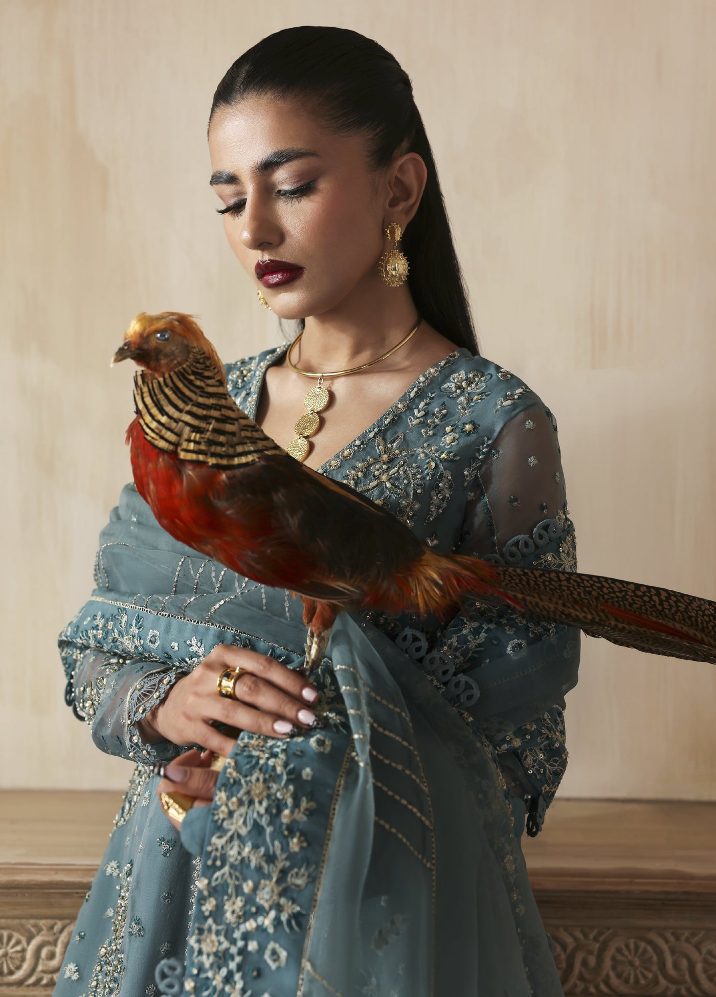 Jahanara by Zarposh Embroidered Organza Suits Unstitched 3 Piece ZP25JF Amyra - Festive Collection