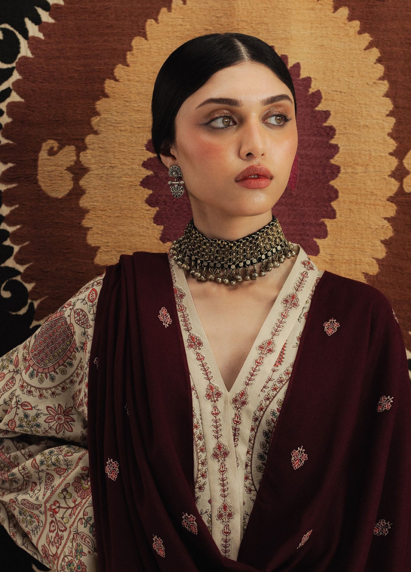 Zara Shahjahan Unstitched Casuals Marina Embroidered Suits 3 Piece CZS25WC D7-kel - Casuals Collection