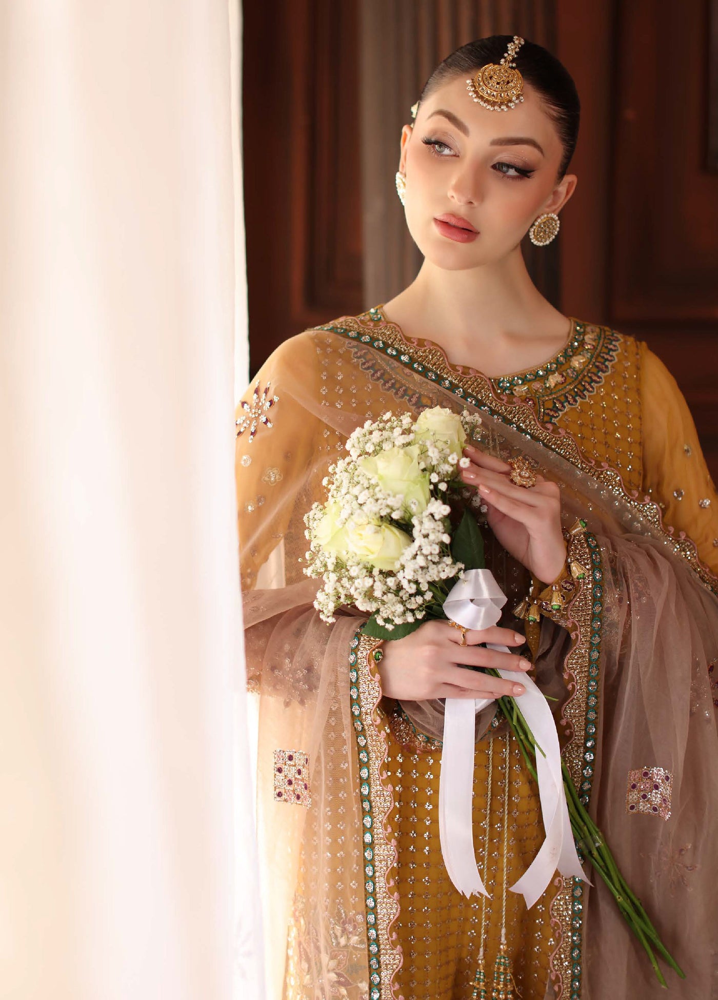 MaAlfaaz By Nureh Festive Unstitched Chiffon Embroidered 3 Piece Suits NU25AF NL-92 - Festive Collection