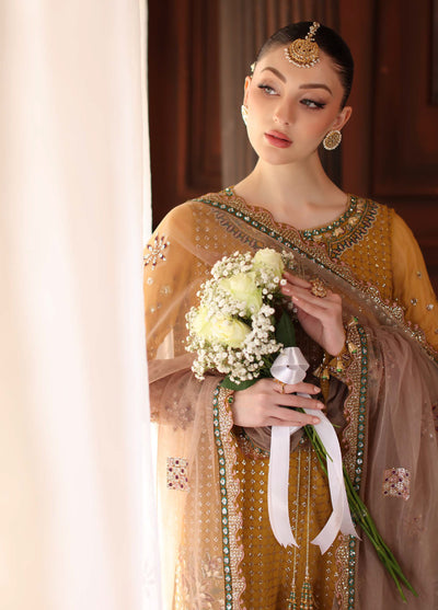 MaAlfaaz By Nureh Festive Unstitched Chiffon Embroidered 3 Piece Suits NU25AF NL-92 - Festive Collection