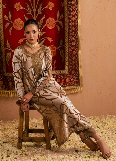 Ballerina by Nureh Unstitched Velvet Palachi Embroidered 3 Piece Suits NU25BV NU2-191 - Festive Collection