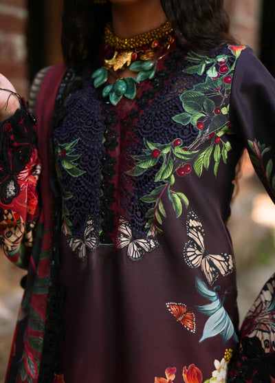 AJR Sard Shaam Embroidered Unstitched Khaddar Suits 3 Piece AJR25SS AJRW-06 AARAISH - Winter Collection