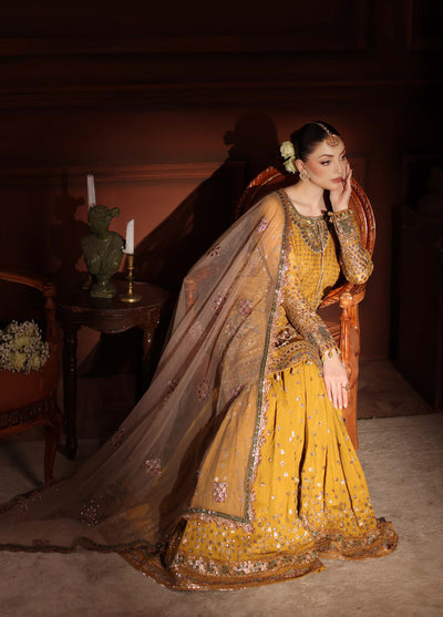 MaAlfaaz By Nureh Festive Unstitched Chiffon Embroidered 3 Piece Suits NU25AF NL-92 - Festive Collection