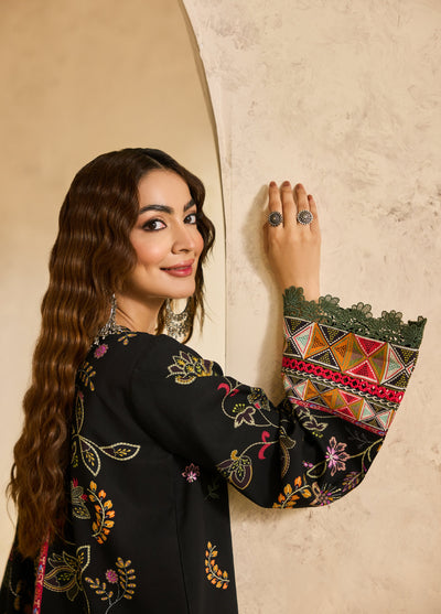 Zync by Florent One Nation Unstitched Khaddar Embroidered Suits 3 Piece FL25ON FL-2A - Casual Collection