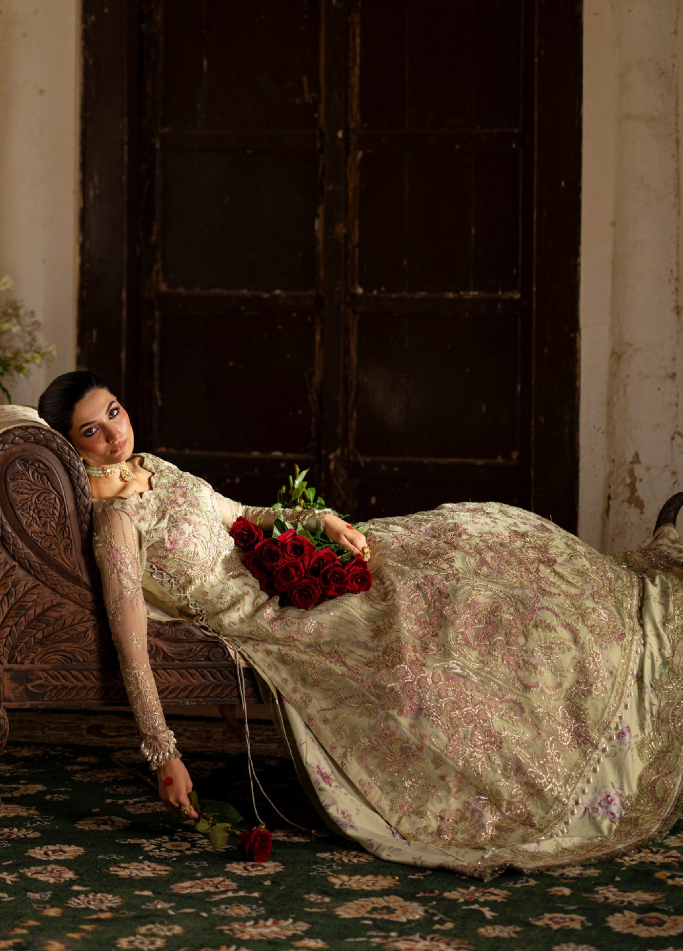 Dastan E Ishq by Ajr Festive Embroidered Unstitched Net 3 Piece Suits AJR25DI D-7 Ghazal - Formals Collection