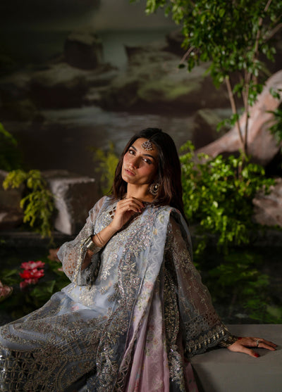 Dastan E Ishq by Ajr Festive Embroidered Unstitched Net 3 Piece Suits AJR25DI D-6 Mahjabeen - Formals Collection