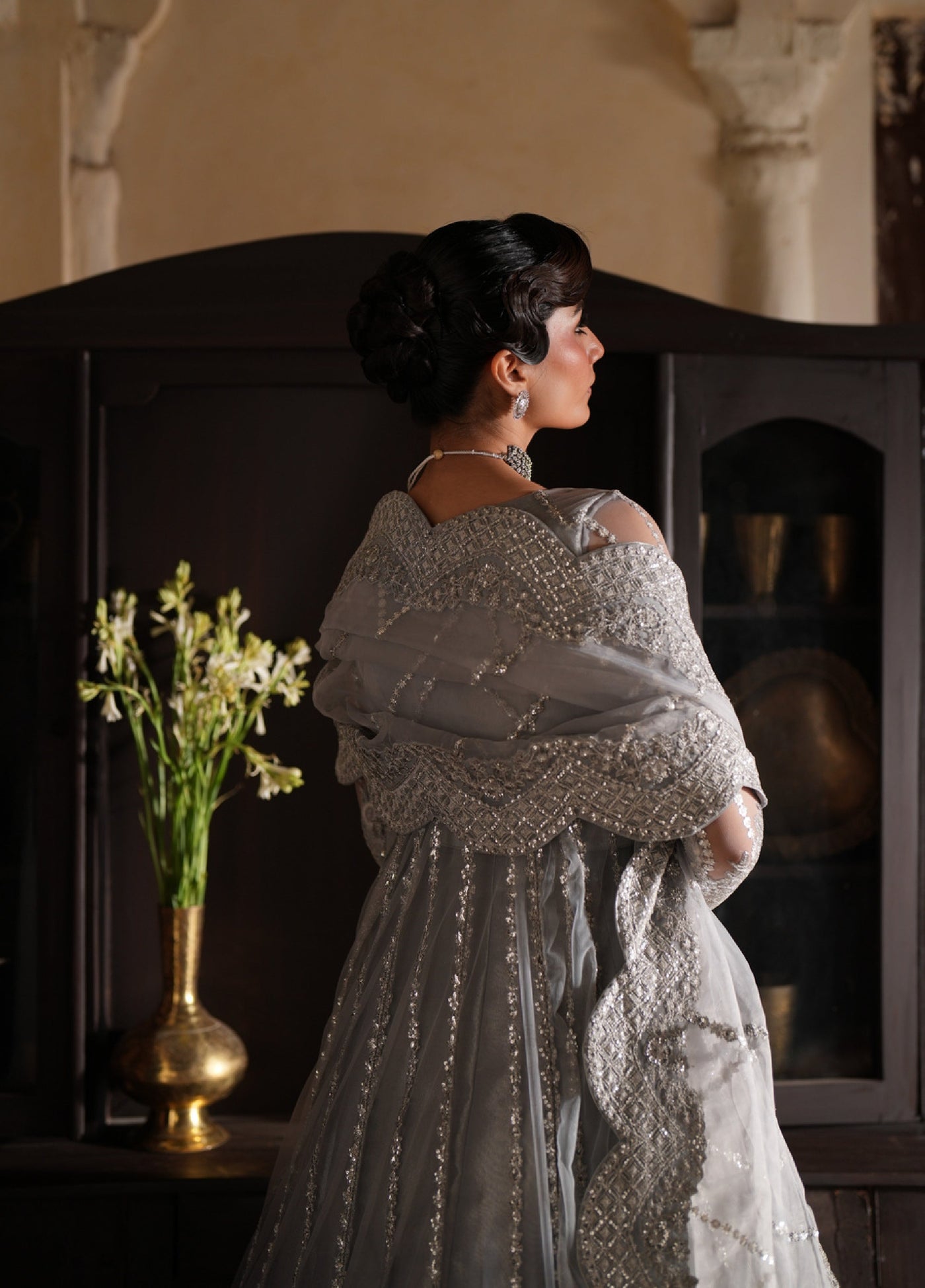 Dastan E Ishq by Ajr Festive Embroidered Unstitched Net 3 Piece Suits AJR25DI D-8 Mehar - Formals Collection