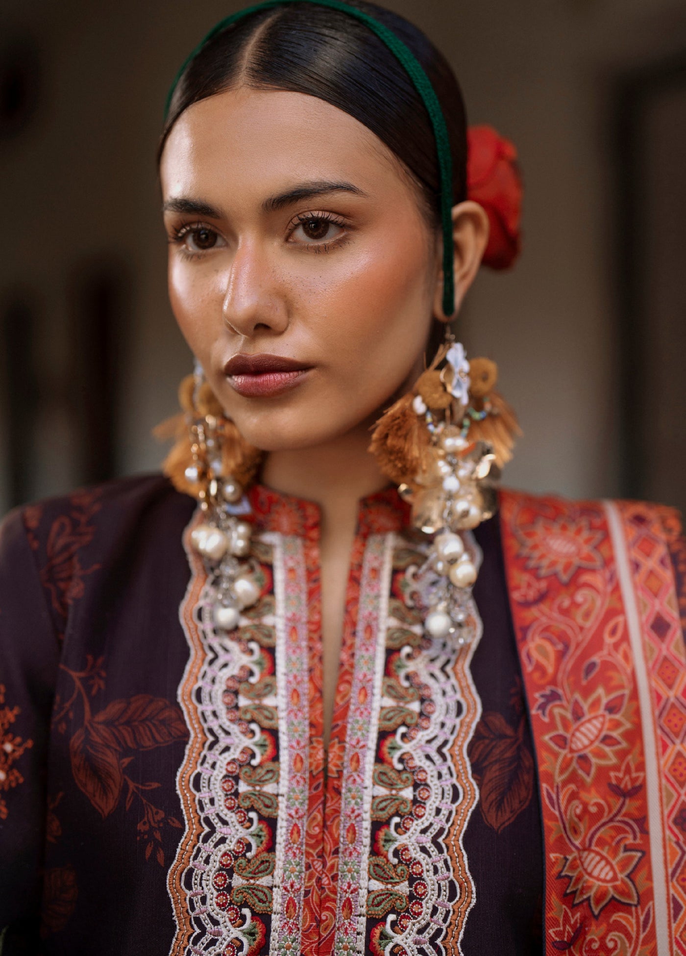 AJR Sard Shaam Embroidered Unstitched Khaddar Suits 3 Piece AJR25SS AJRW-07 NAQSH - Winter Collection