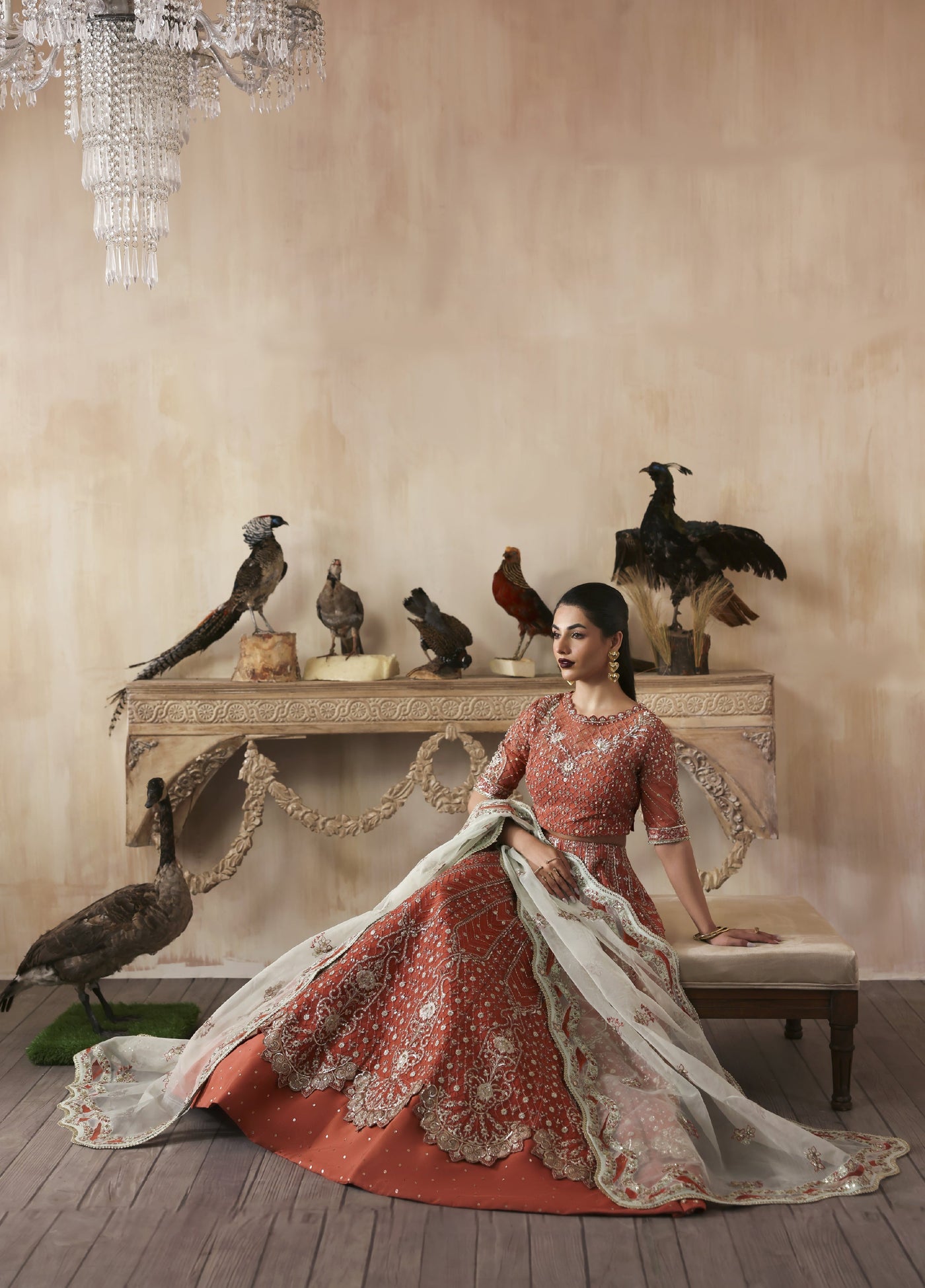 Jahanara by Zarposh Embroidered Organza Suits Unstitched 3 Piece ZP25JF Mahgul - Festive Collection