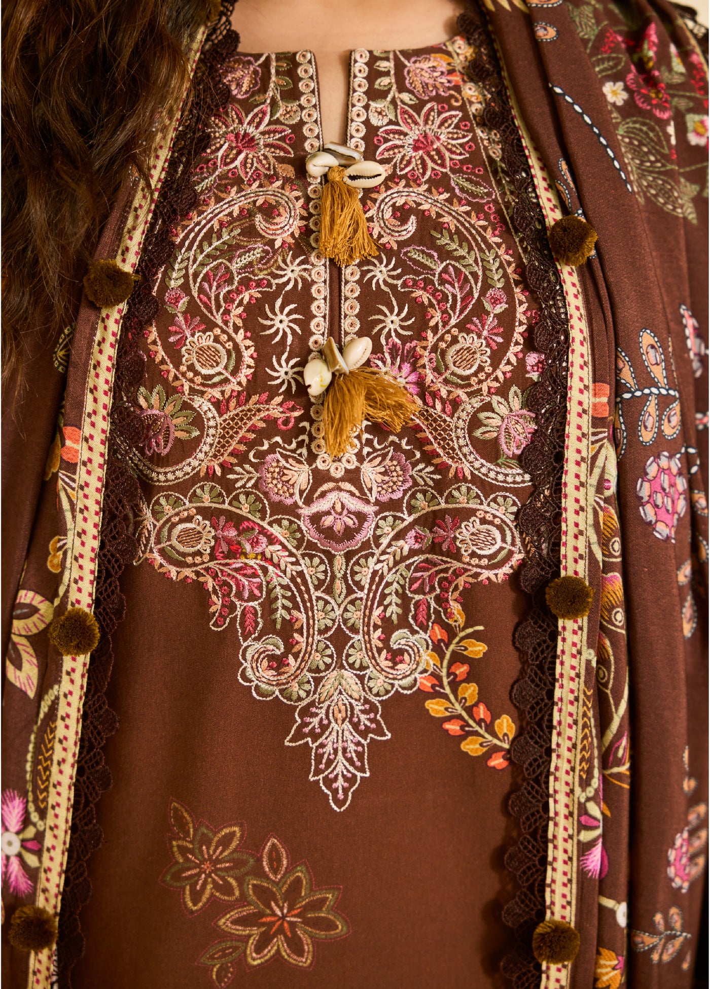 Zync by Florent One Nation Unstitched Khaddar Embroidered Suits 3 Piece FL25ON FL-2B - Casual Collection