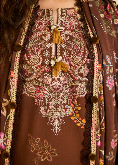 Zync by Florent One Nation Unstitched Khaddar Embroidered Suits 3 Piece FL25ON FL-2B - Casual Collection