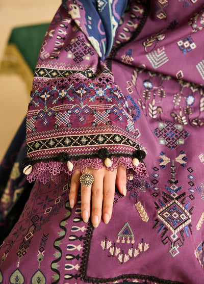 Zync by Florent One Nation Unstitched Khaddar Embroidered Suits 3 Piece FL25ON FL-5B - Casual Collection