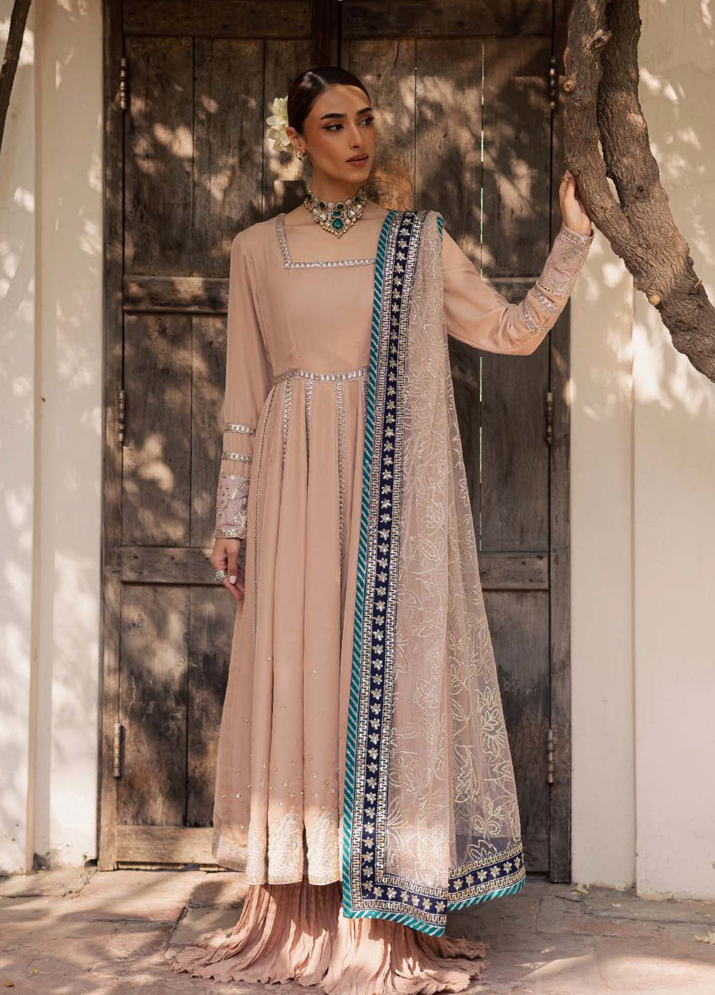 Maya by Nureh Unstitched Velvet Embroidered 3 Piece Suits NU25MV NW-117 - Festive Collection