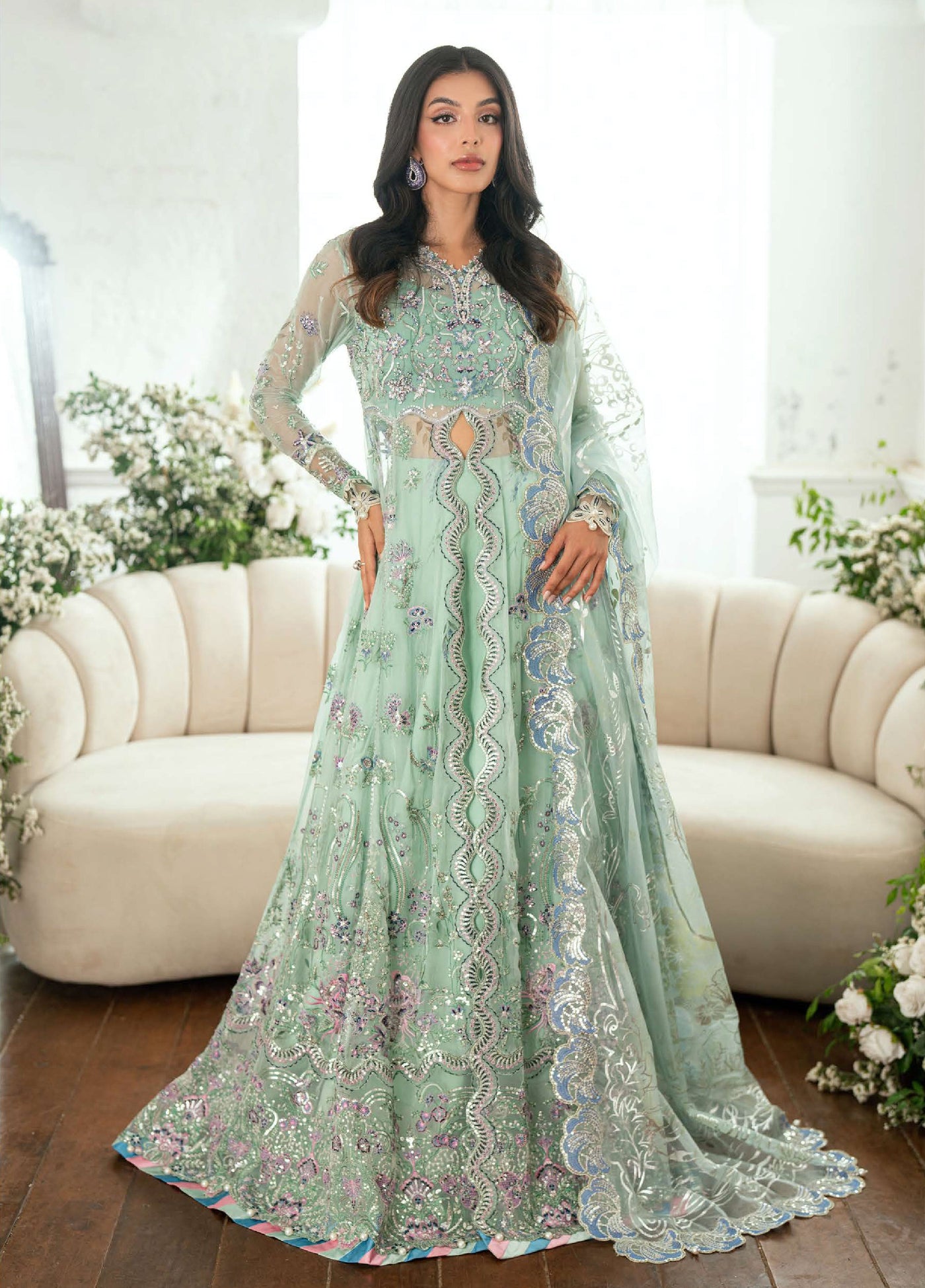 Shaam Shandar By Mushq Luxury Chiffon Unstitched 3 Piece Suits MQ25SC D-7 Sitara - Festive Collection