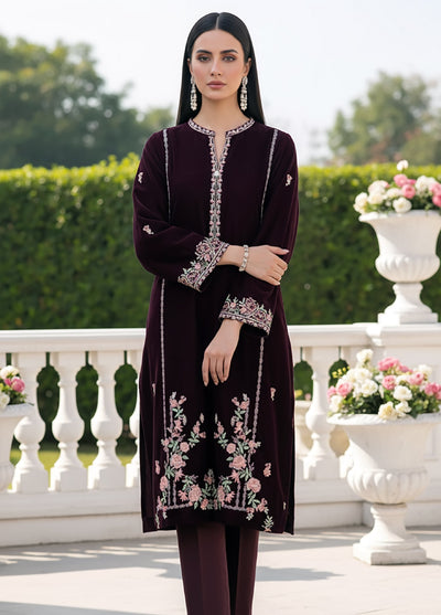 Lakhany Womens Pret Embroidered Velvet 1 Piece LG-UB-0251-W-EMB-1P - Festive Collection