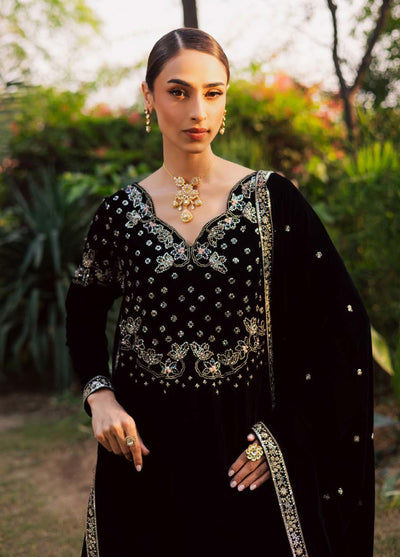 Maya by Nureh Unstitched Velvet Embroidered 3 Piece Suits NU25MV NW-118 - Festive Collection