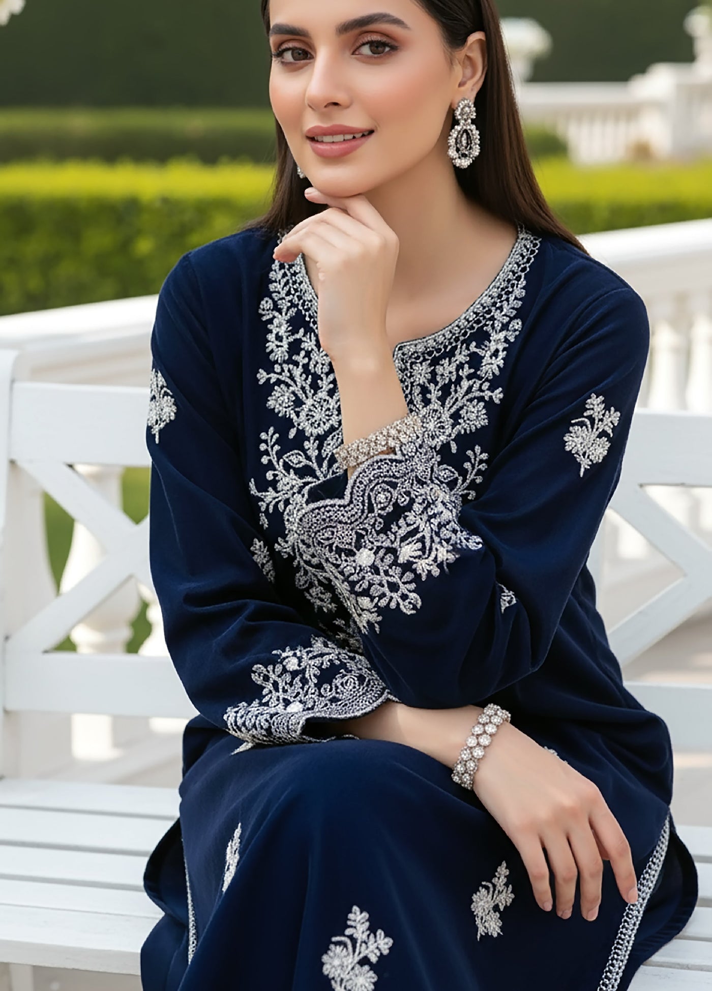 Lakhany Womens Pret Embroidered Velvet 1 Piece LG-IZ-0504-W-EMB-1P - Festive Collection