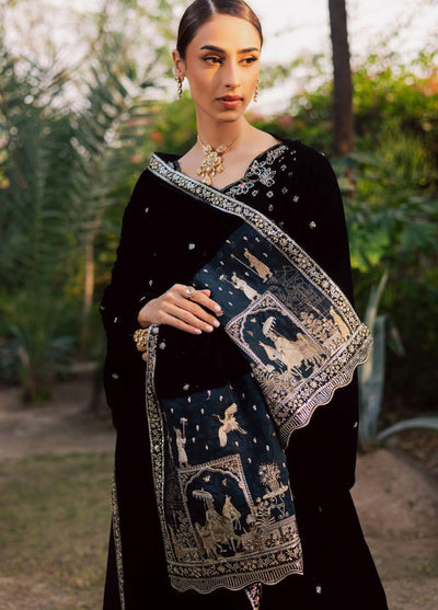 Maya by Nureh Unstitched Velvet Embroidered 3 Piece Suits NU25MV NW-118 - Festive Collection