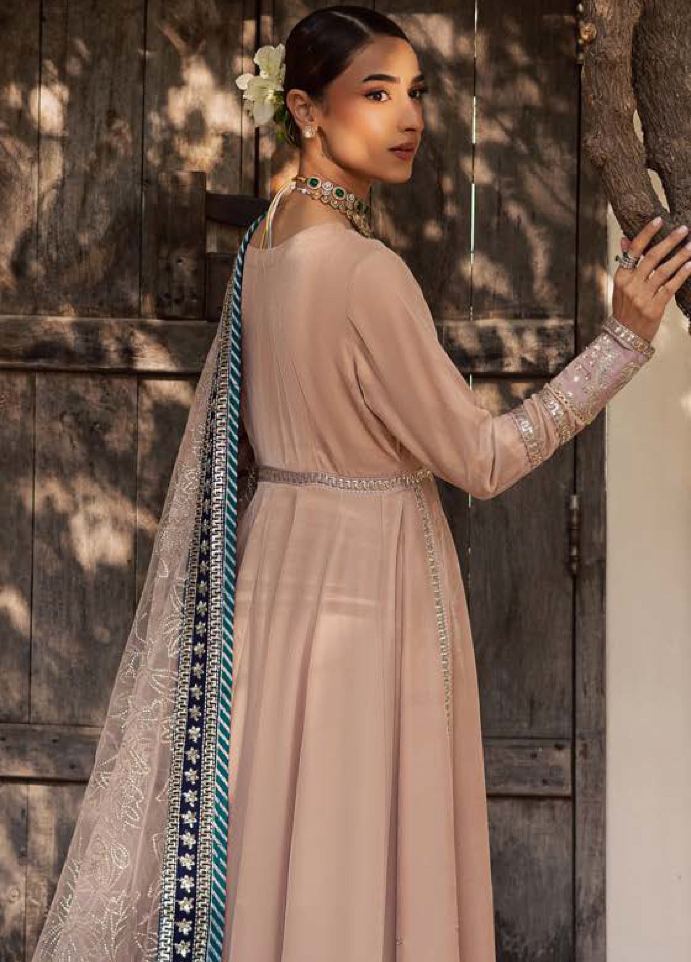 Maya by Nureh Unstitched Velvet Embroidered 3 Piece Suits NU25MV NW-117 - Festive Collection