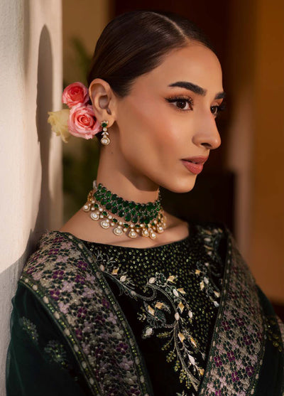 Maya by Nureh Unstitched Velvet Embroidered 3 Piece Suits NU25MV NW-115 - Festive Collection