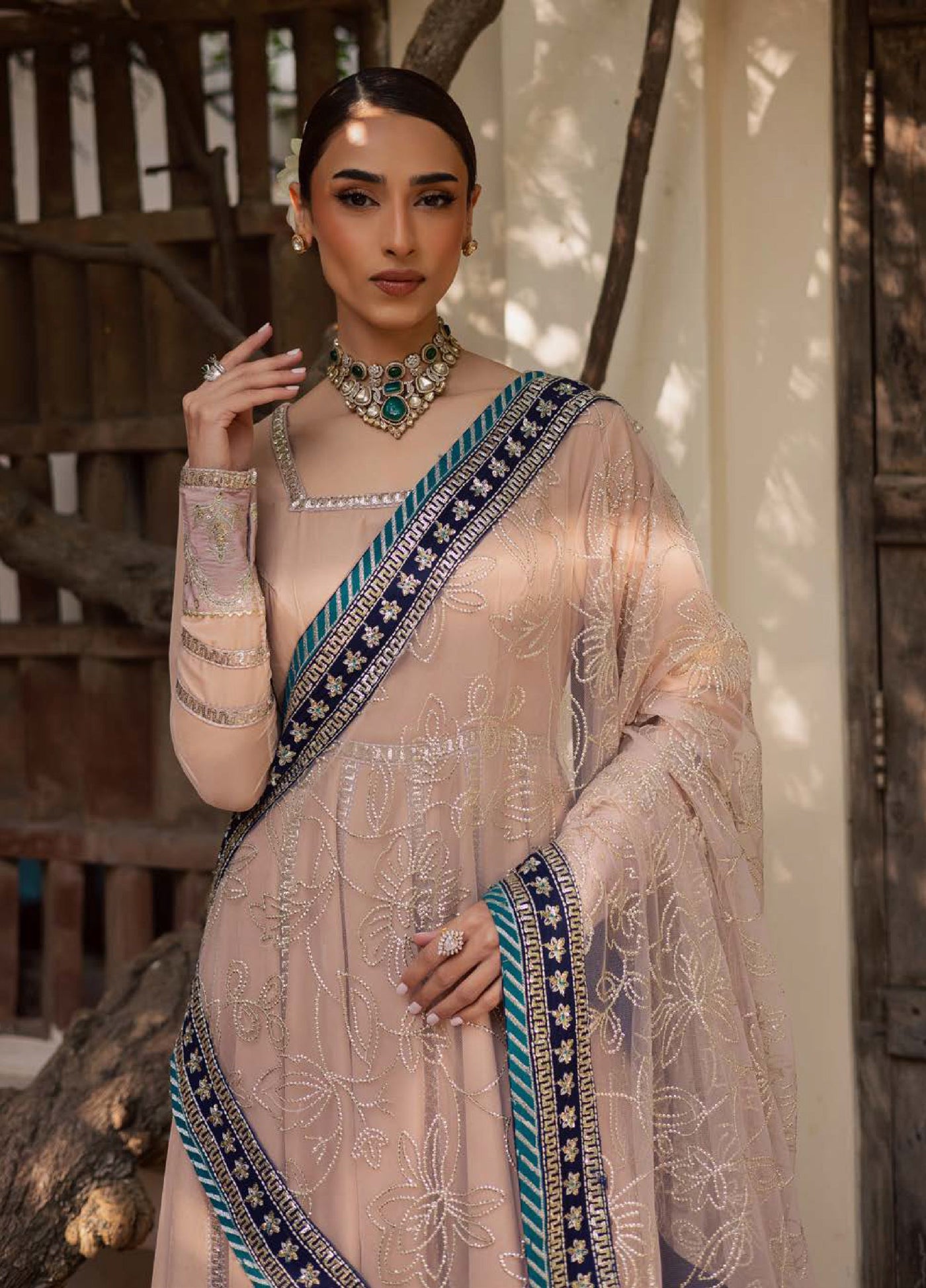 Maya by Nureh Unstitched Velvet Embroidered 3 Piece Suits NU25MV NW-117 - Festive Collection