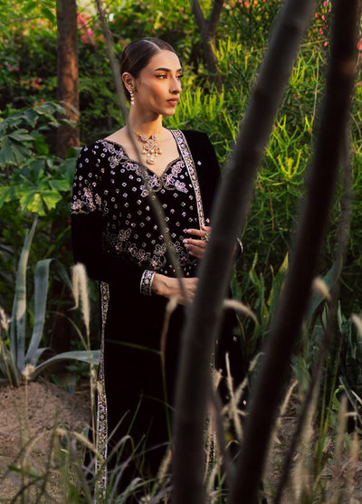 Maya by Nureh Unstitched Velvet Embroidered 3 Piece Suits NU25MV NW-118 - Festive Collection