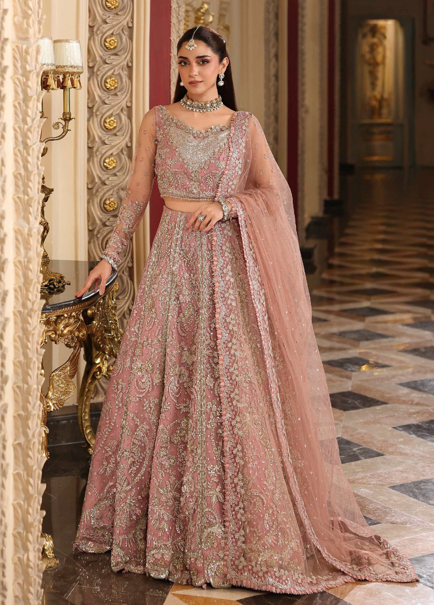 Stardom by Elaf Unstitched Luxury Formals Embroidered Net 3 Piece Suits  EL25SF D-ESH-02 Glamorous - Formal Collection
