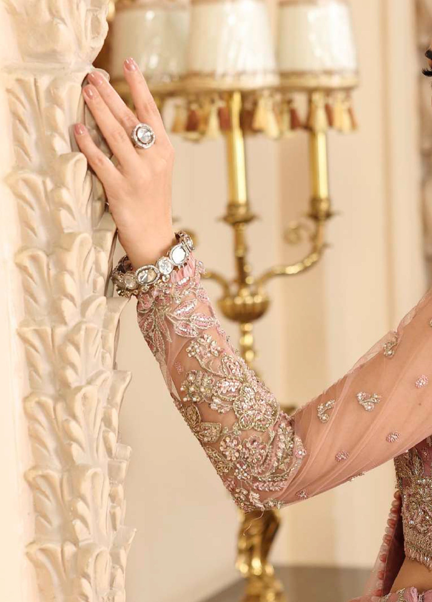 Stardom by Elaf Unstitched Luxury Formals Embroidered Net 3 Piece Suits  EL25SF D-ESH-02 Glamorous - Formal Collection