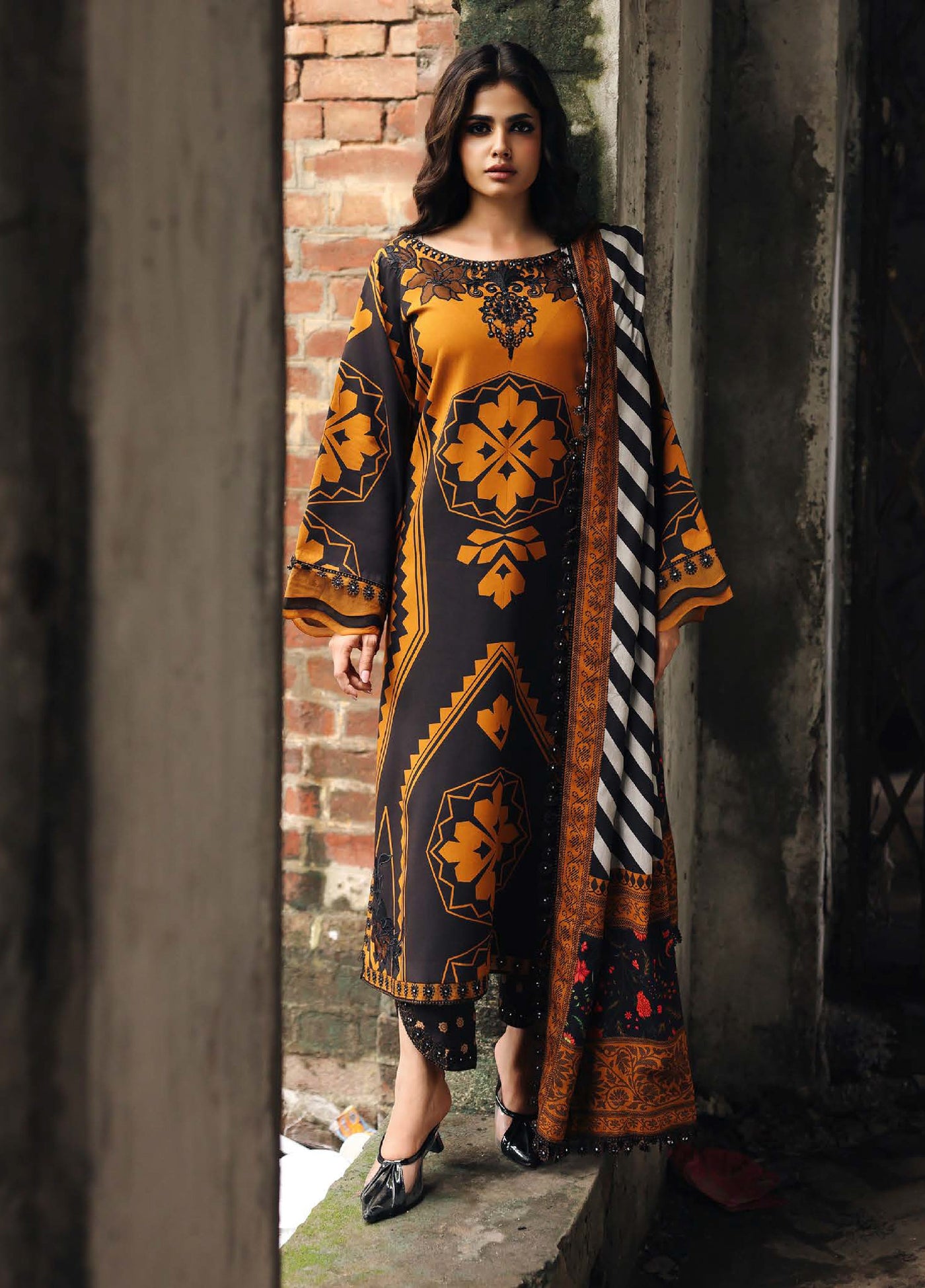 Combination by Charizma Unstitched Winter Collection Vol-02 Linen Printed 3 Piece Suits CZ25CW CCW6-13 - Winter Collection