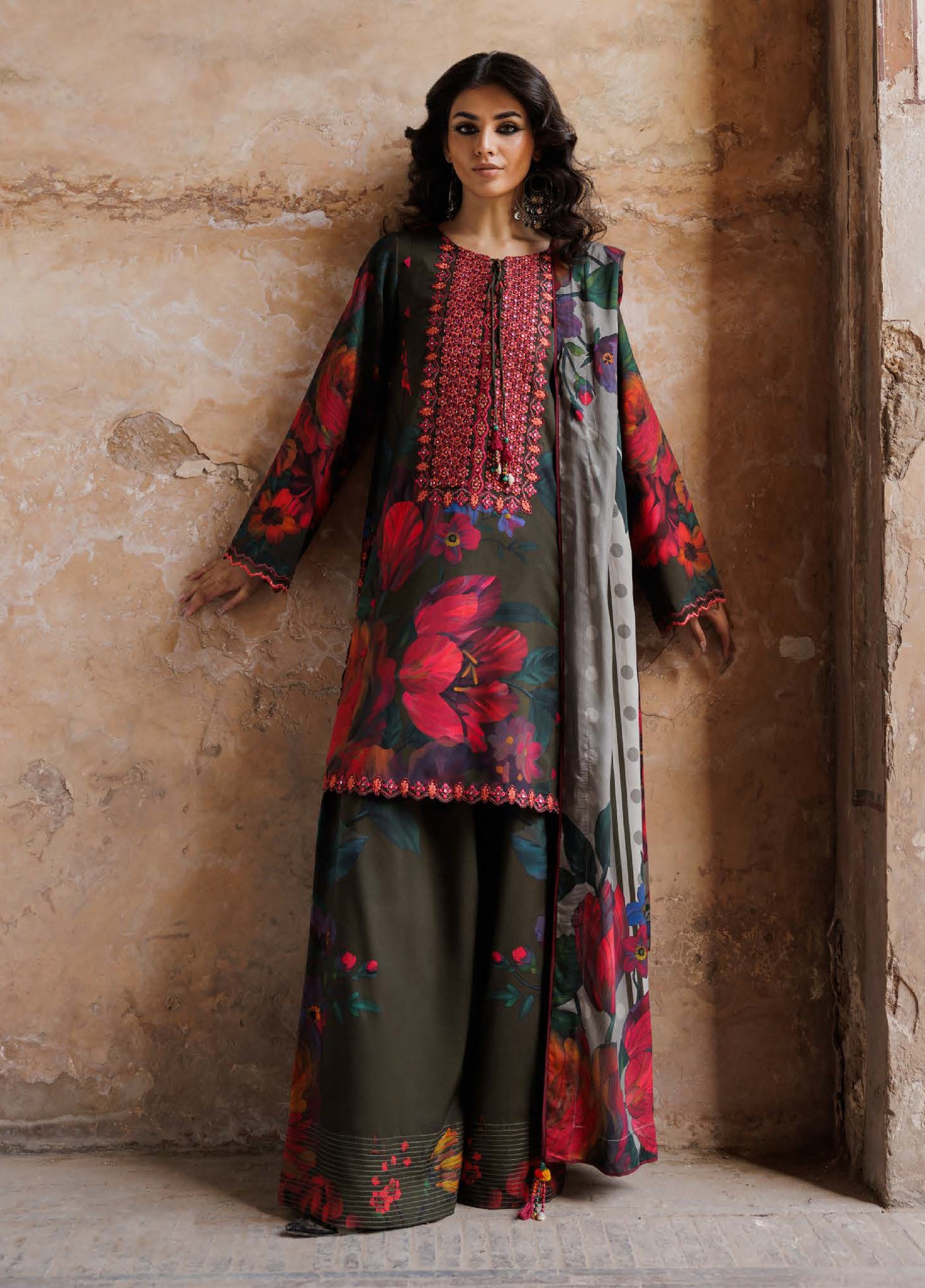 Combination by Charizma Unstitched Winter Collection Vol-02 Linen Printed 3 Piece Suits CZ25CW CCW6-18 - Winter Collection