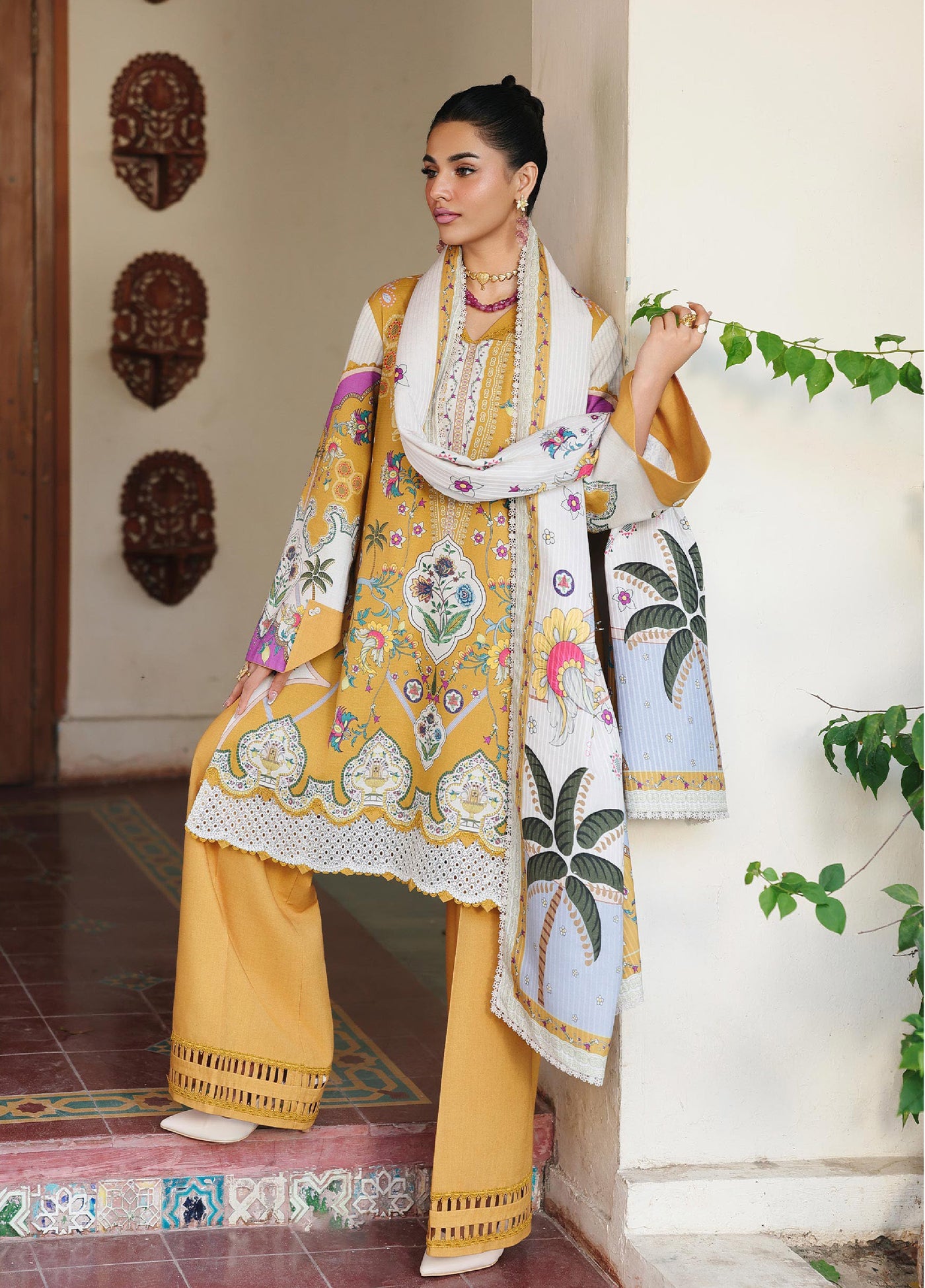 Qprints By Qalamkar Unstitched Linen Printed 3 Piece Suits QLM25PW QW-07 A Celina - Winter Collection