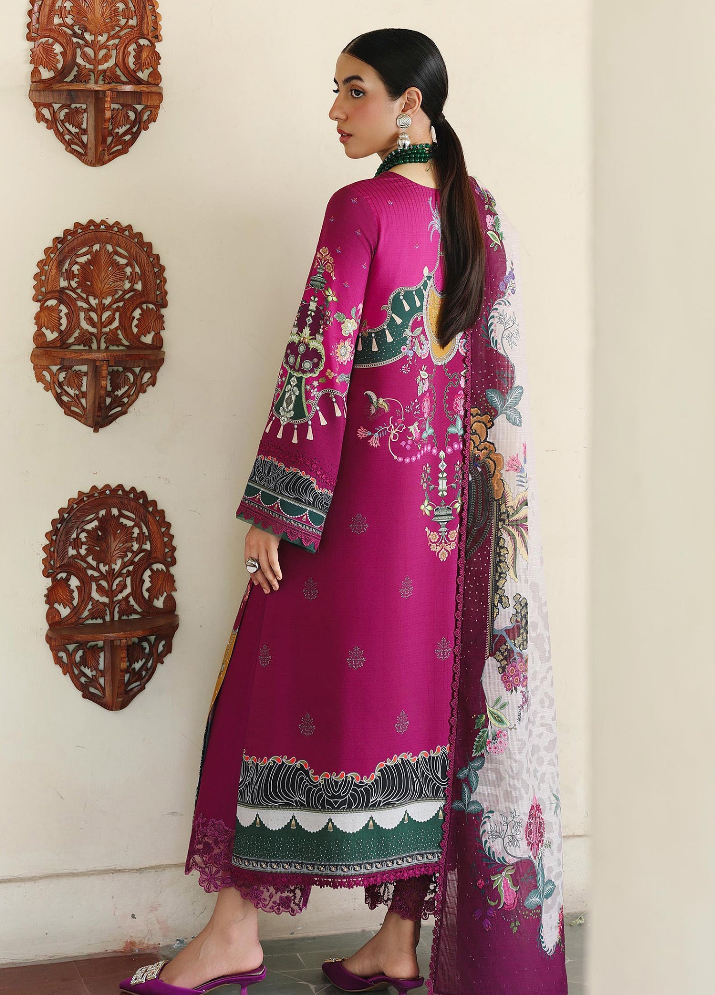 Qprints By Qalamkar Unstitched Linen Printed 3 Piece Suits QLM25PW QW-04 B Lacey - Winter Collection