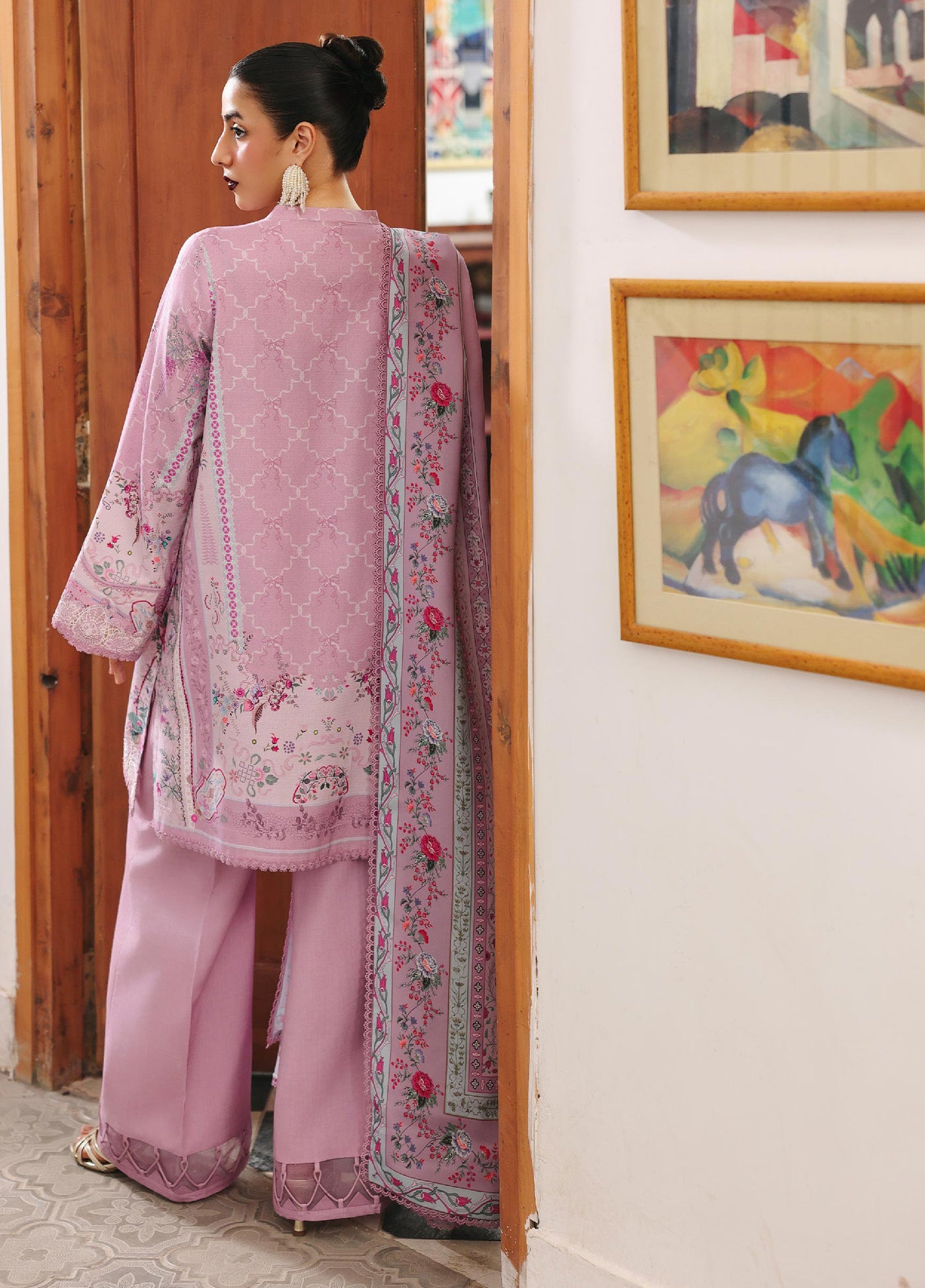 Qprints By Qalamkar Unstitched Linen Printed 3 Piece Suits QLM25PW QW-03 A Elvira - Winter Collection