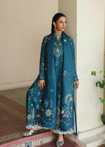 Qprints By Qalamkar Unstitched Linen Printed 3 Piece Suits QLM25PW QW-05 B Amiel - Winter Collection