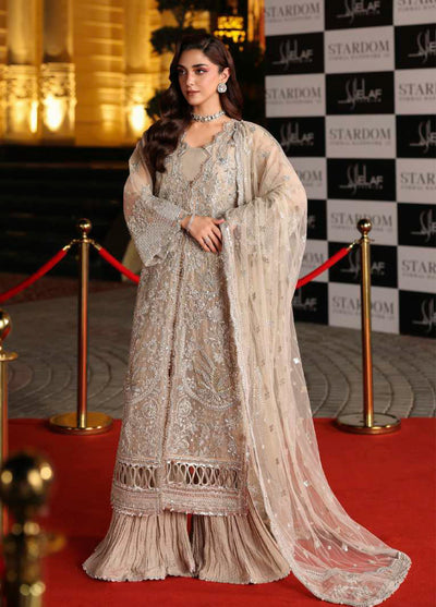 Stardom by Elaf Unstitched Luxury Formals Embroidered Organza 3 Piece Suits  EL25SF D-ESH-08 Star Dust - Formal Collection