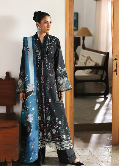 Qprints By Qalamkar Unstitched Linen Printed 3 Piece Suits QLM25PW QW-06 B Skye - Winter Collection