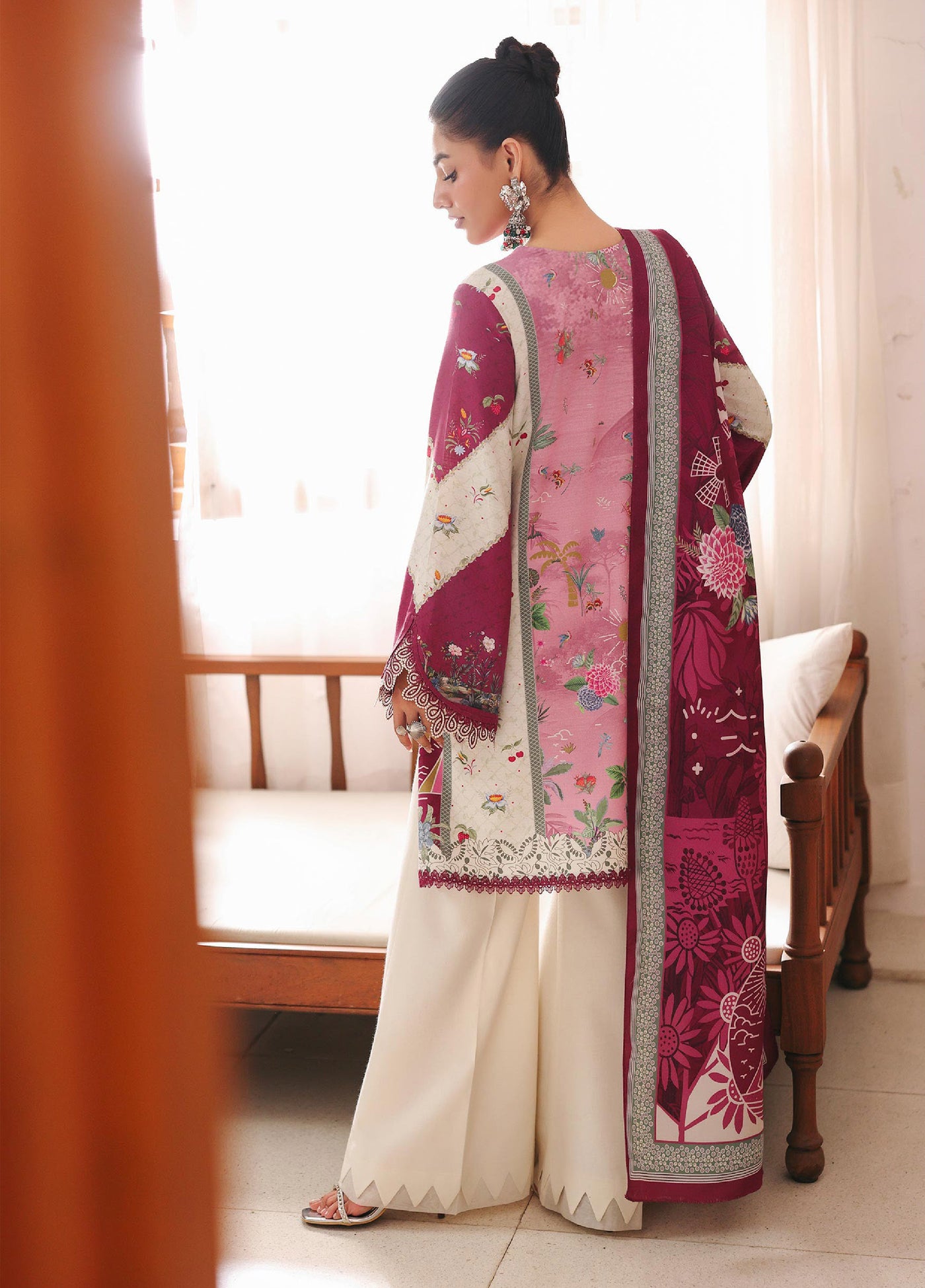 Qprints By Qalamkar Unstitched Linen Printed 3 Piece Suits QLM25PW QW-10 B Kenna - Winter Collection