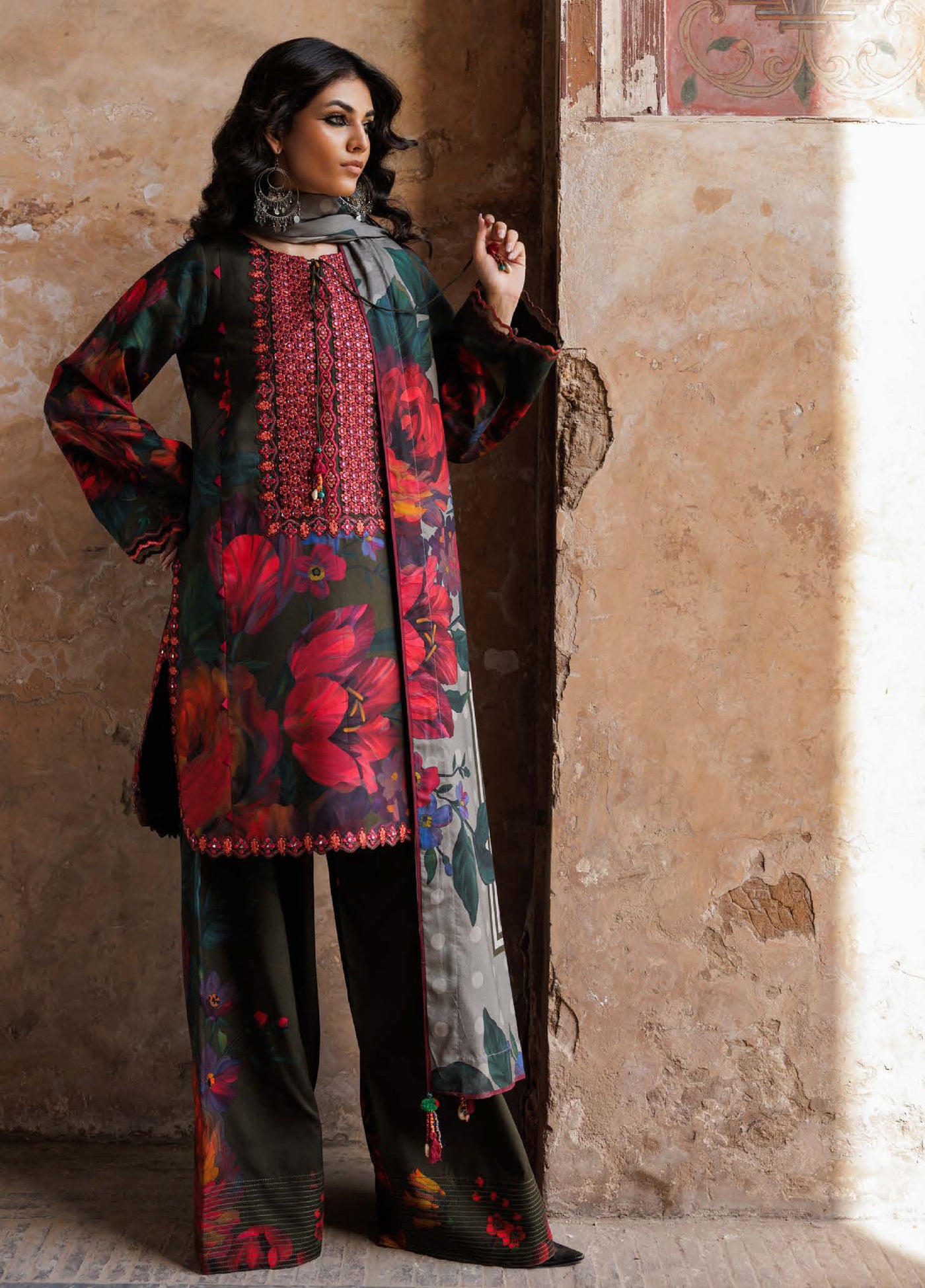 Combination by Charizma Unstitched Winter Collection Vol-02 Linen Printed 3 Piece Suits CZ25CW CCW6-18 - Winter Collection