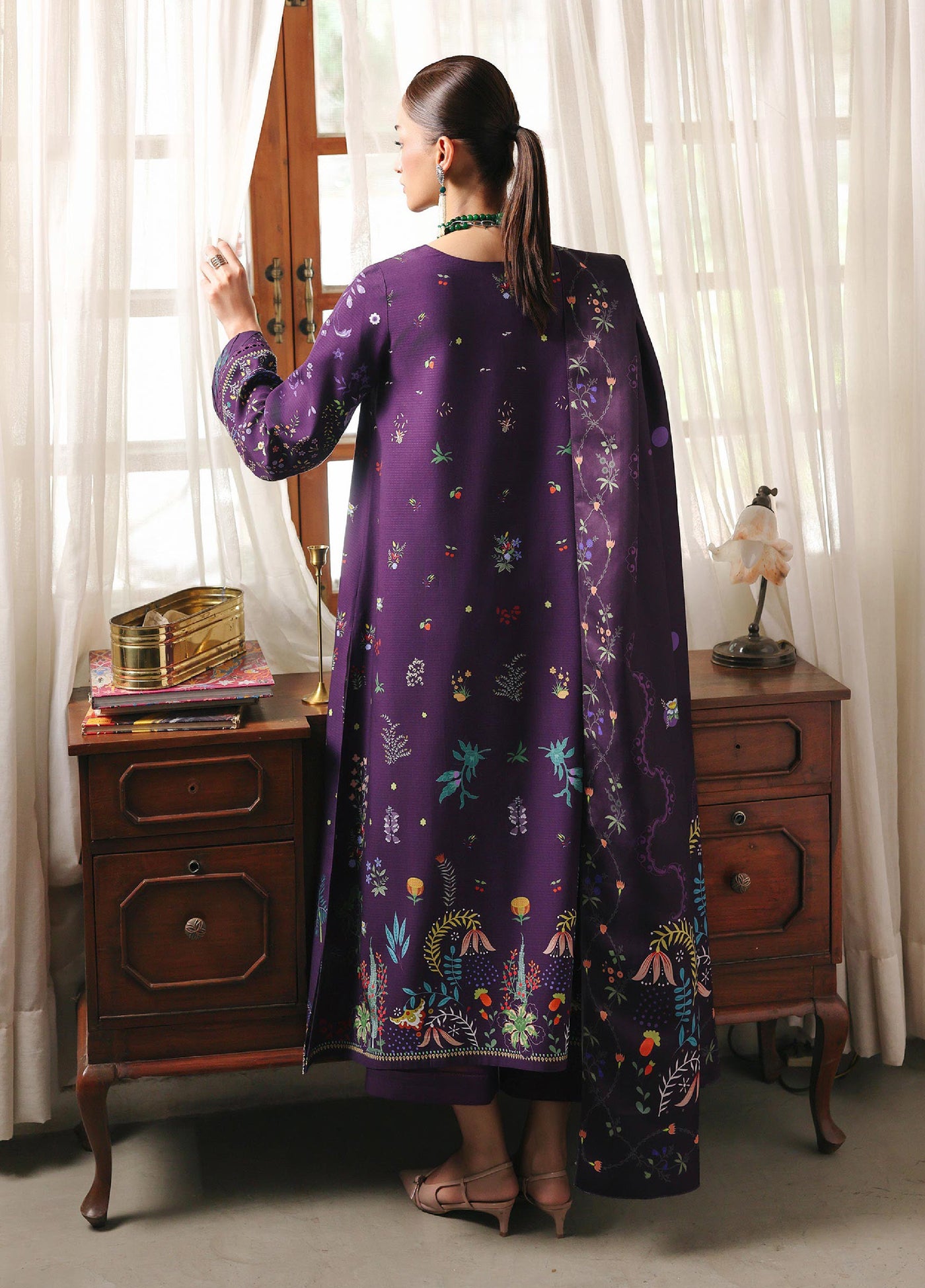 Qprints By Qalamkar Unstitched Linen Printed 3 Piece Suits QLM25PW QW-05 A Elian - Winter Collection