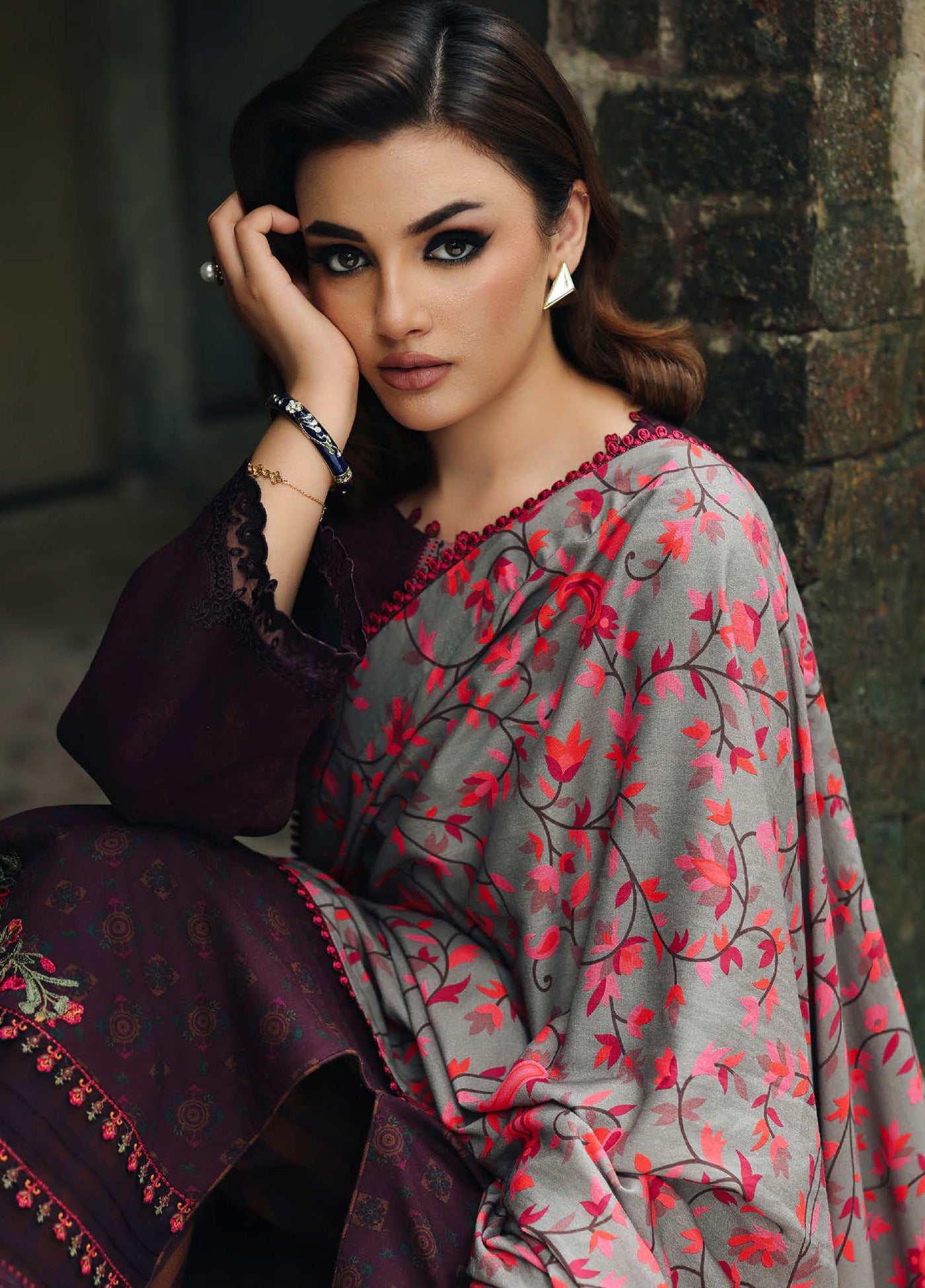 Combination by Charizma Unstitched Winter Collection Vol-02 Linen Printed 3 Piece Suits CZ25CW CCW6-17 - Winter Collection